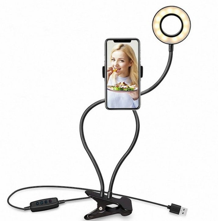 Adjustable LED Selfie Ring Light – Mini Portable Makeup Lighting (8cm)