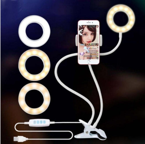 Adjustable LED Selfie Ring Light – Mini Portable Makeup Lighting (8cm)