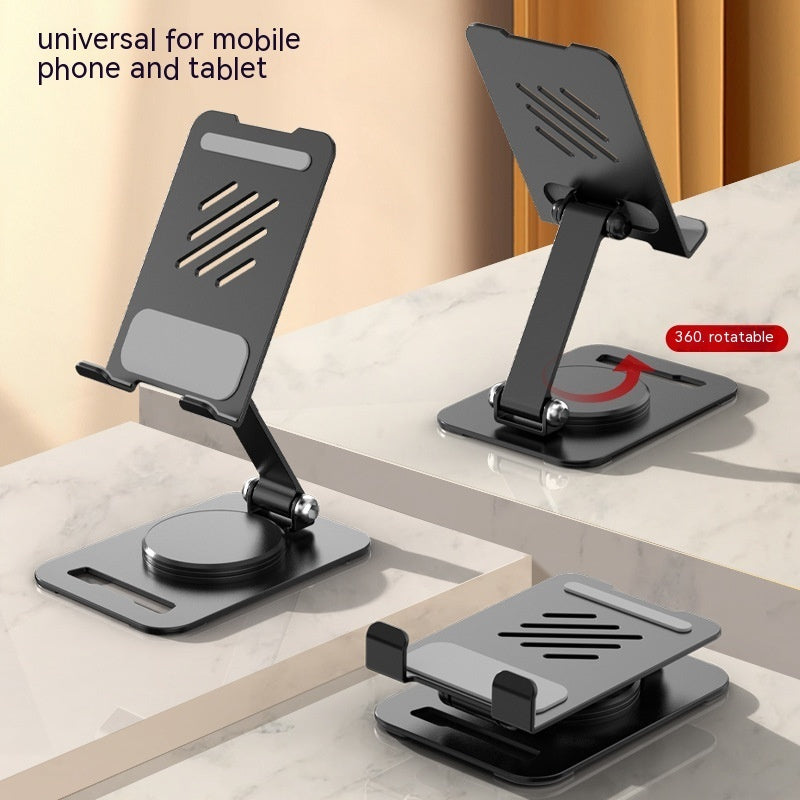 360° Rotatable Metal Desktop Phone & Tablet Stand – Adjustable & Stable Holder