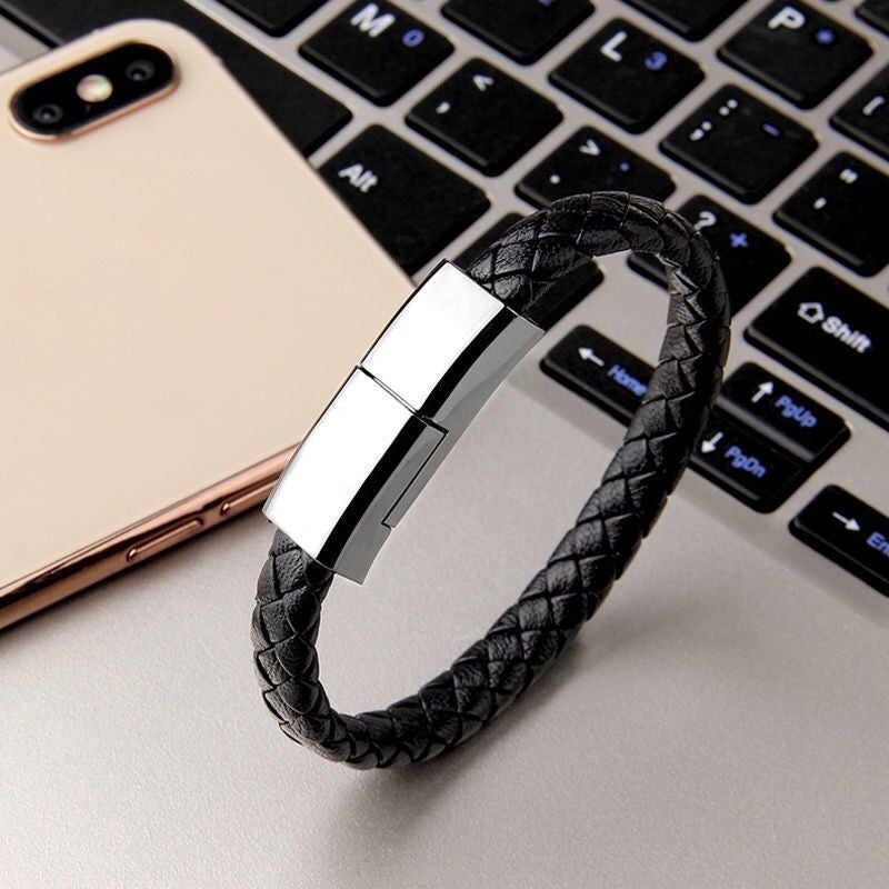 Magnetic Bracelet USB Charging Cable for iPhone 14 / 13 – 2-in-1 Wearable Fast Charger Cord