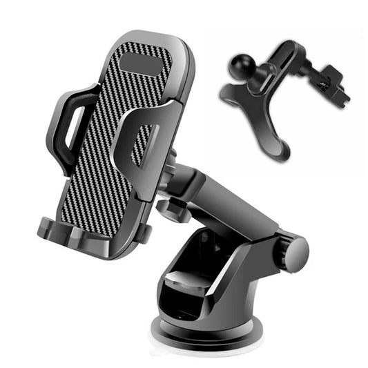 360° Universal Car Phone Mount Holder – Windshield & Dashboard Adjustable Stand for GPS & Smartphones