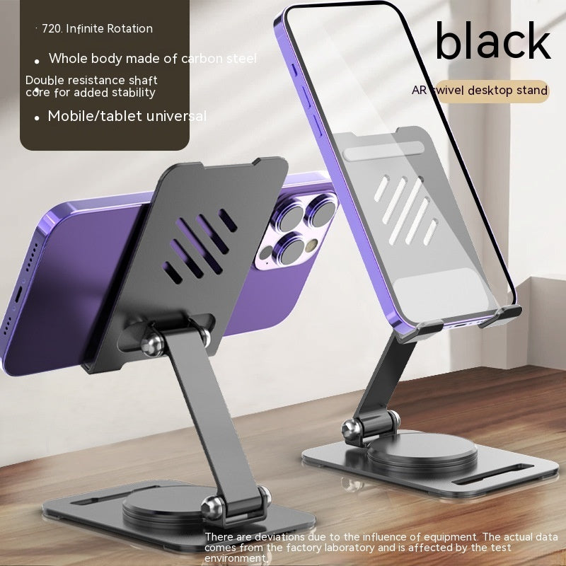 360° Rotatable Metal Desktop Phone & Tablet Stand – Adjustable & Stable Holder