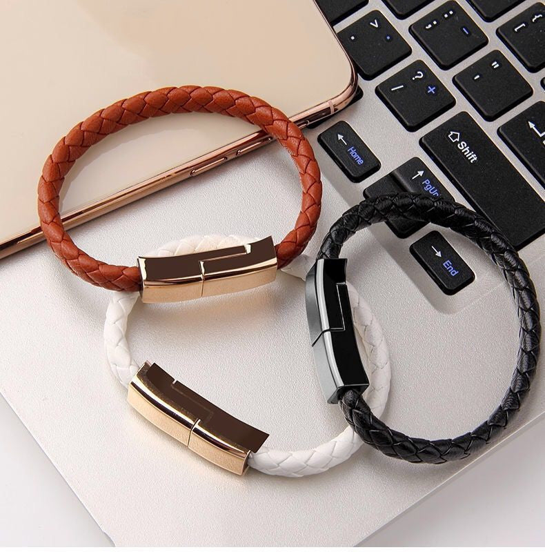Magnetic Bracelet USB Charging Cable for iPhone 14 / 13 – 2-in-1 Wearable Fast Charger Cord
