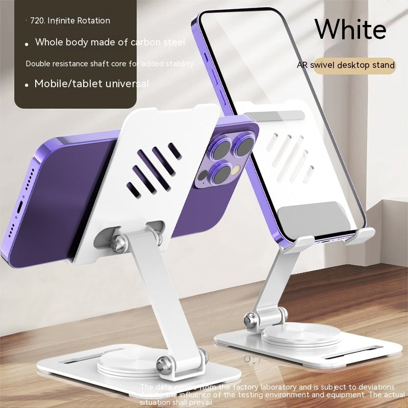 360° Rotatable Metal Desktop Phone & Tablet Stand – Adjustable & Stable Holder