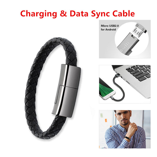 Magnetic Bracelet USB Charging Cable for iPhone 14 / 13 – 2-in-1 Wearable Fast Charger Cord